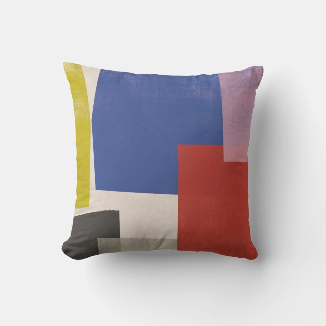 Foolscap - Modern Colorblocks Throw Pillow (Front)