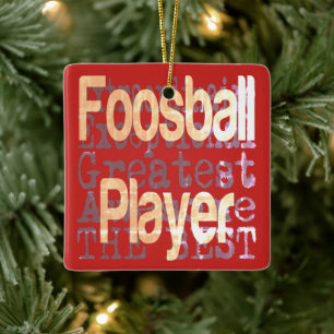 Foosball Player Extraordinaire Ceramic Ornament