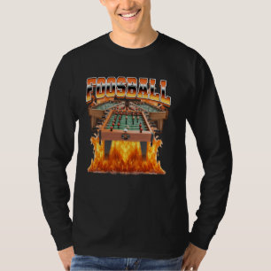 Foosball Table Football Player Skeleton 90s Bootle T-Shirt