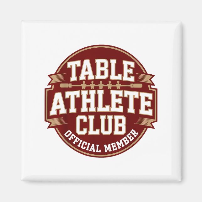 Foosball Table Soccer Table Athlete Foosball Playe Magnet (Front)