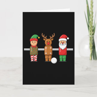 Foosll Christmas Elf Reindeer Santa Trio Table Foo Card