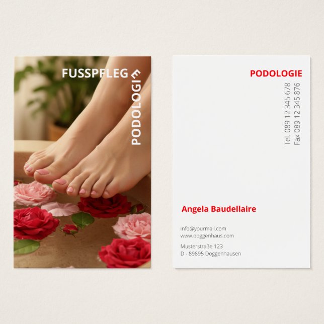 Foot care business cards (Front & Back)