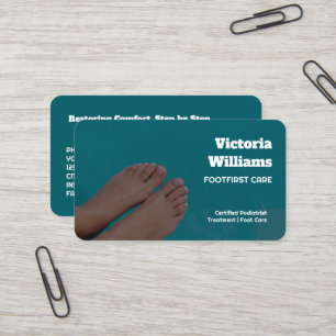 Foot Care Custom Photo Business Card