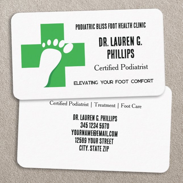 Foot Care Specialist Business Card (Foot Care Specialist Business Cards)
