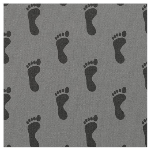 Foot Feet Footprints Grey Black Fabric (Close Up)