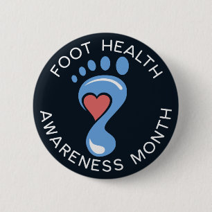 Foot Health Awareness Month Sticker 2 Inch Round Button