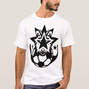 foot loup garou wolf logo sport soccer T-Shirt