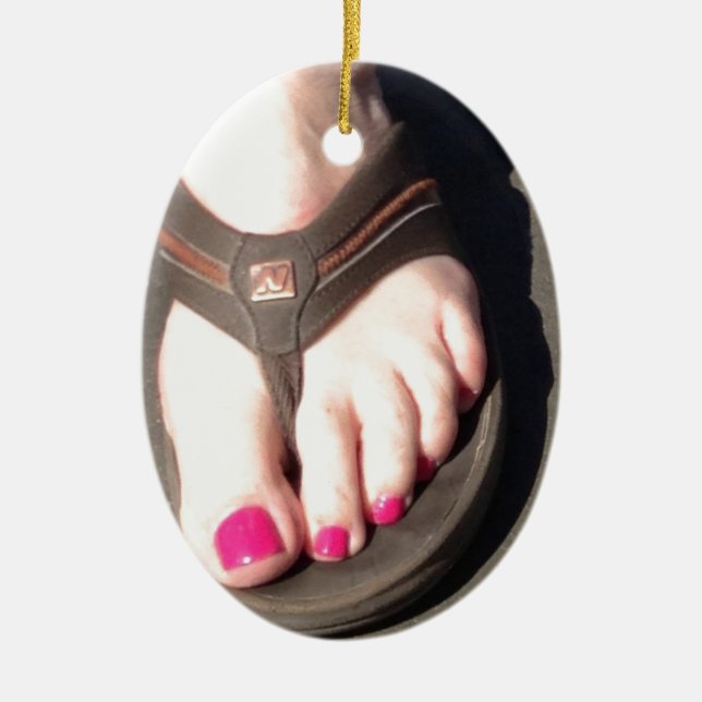 FOOT LOVE CERAMIC ORNAMENT (Front)