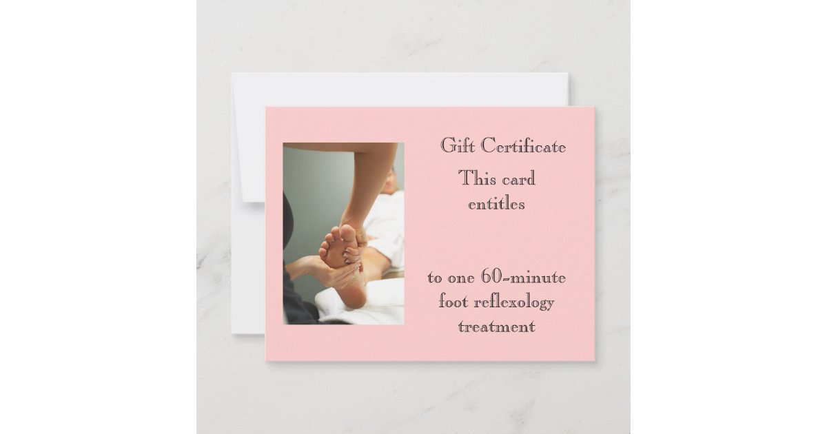 Foot Massage Gift Certificate Zazzle