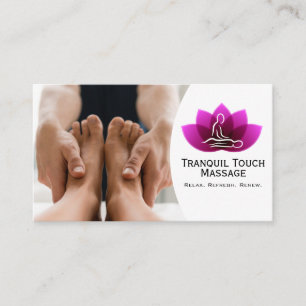 Foot Massage Tranquil Day Spa Session Business Card