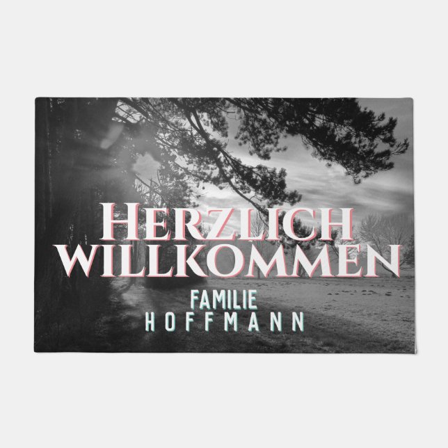 foot mat with your photo and personalized text (Front)