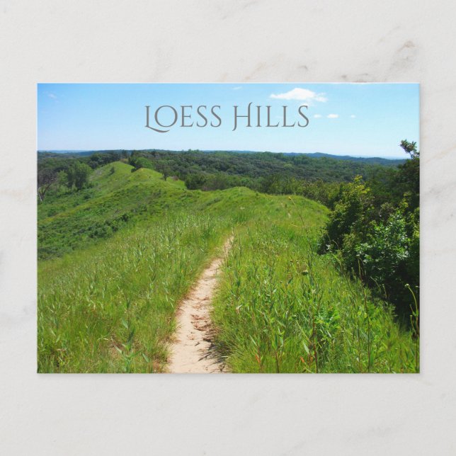 Foot Path From Overlook, Loess Hills State Park IA Postcard (Front)