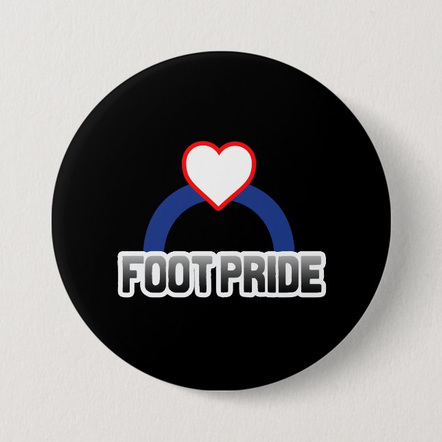 Foot Pride 3 Inch Round Button (Front)