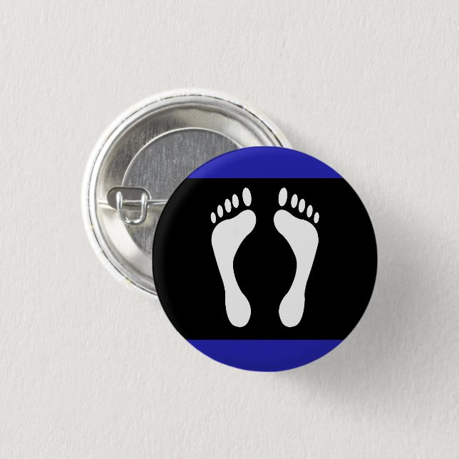Foot Pride Flag (Footprint) 1 Inch Round Button (Front & Back)