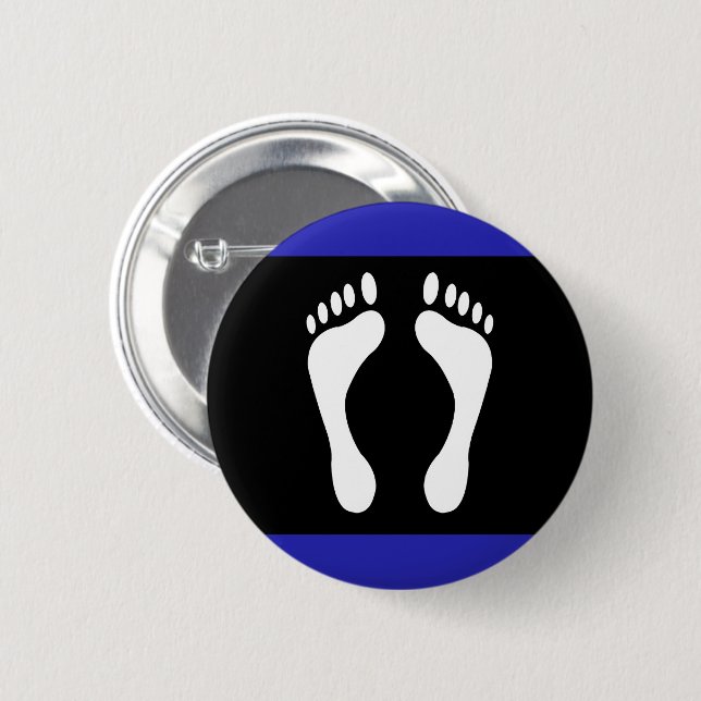 Foot Pride Flag (Footprint) 2 Inch Round Button (Front & Back)