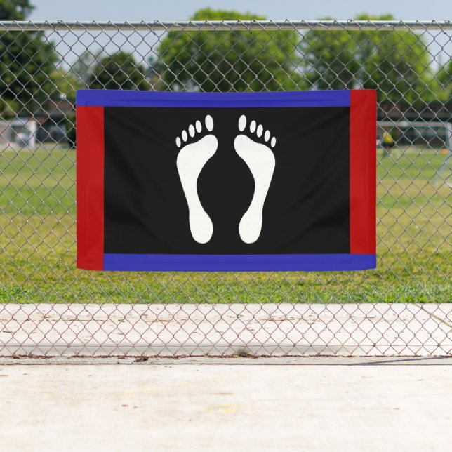 Foot Pride Flag (Footprint) Banner (Insitu)