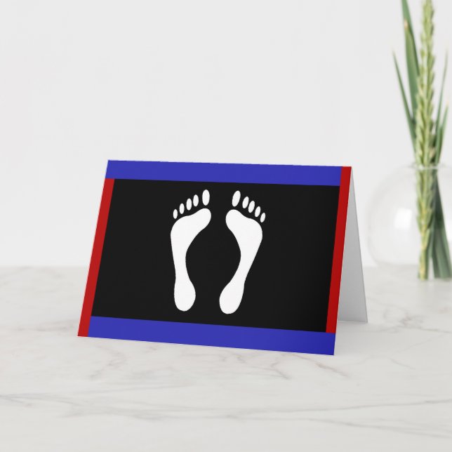 Foot Pride Flag (Footprint) Card (Front)