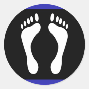 Foot Pride Flag (Footprint) Classic Round Sticker