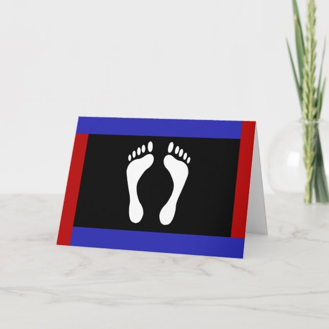 Foot Pride Flag (Footprint) Holiday Card (Front)