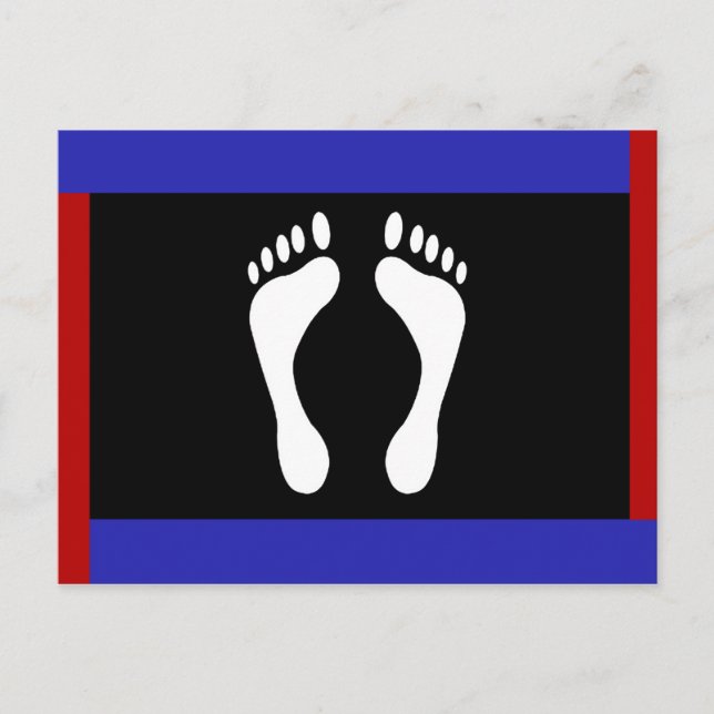 Foot Pride Flag (Footprint) Postcard (Front)