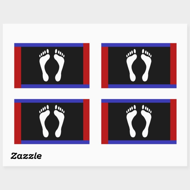 Foot Pride Flag (Footprint) Sticker (Sheet)