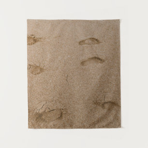Foot print seashore tapestry