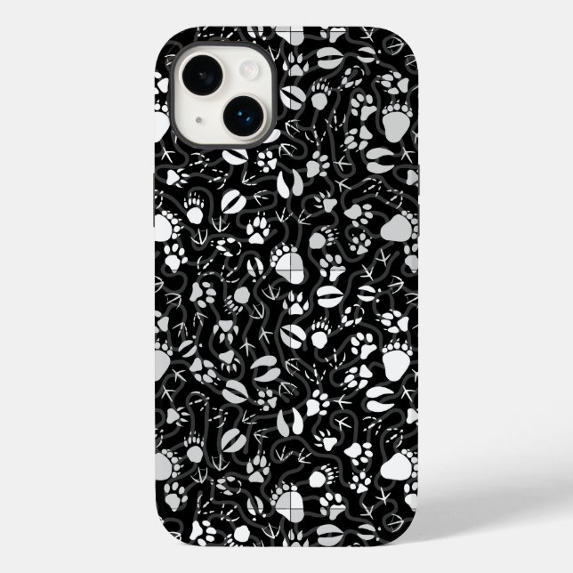 Foot prints 01.b. Black BG Case-Mate iPhone Case (Back)