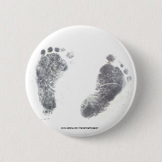 Foot prints 2 inch round button