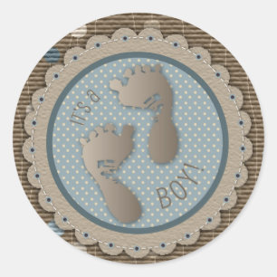 Foot Prints Boy Sticker