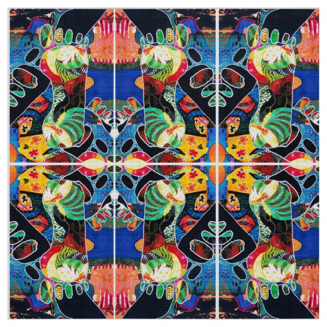 Foot Prints. Fabric (Swatch)