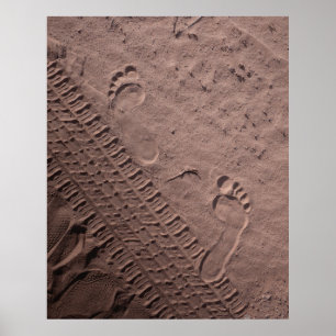 Foot prints in the sand