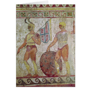 Foot soldiers, tomb painting from Paestum