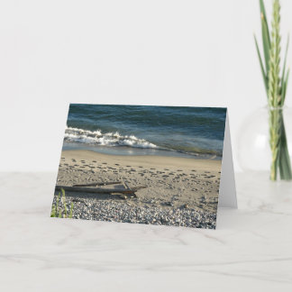 foot steps in the sand card