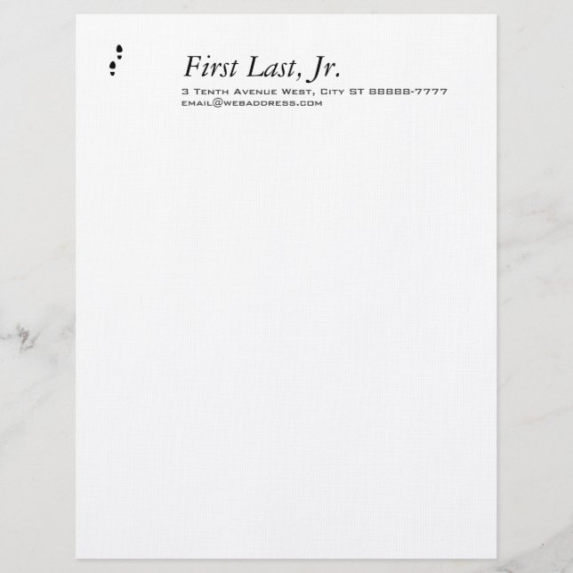 Foot Steps Letterhead (Front)