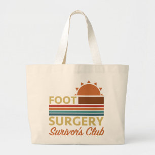 Foot Surgery Recovery Humour Large Tote Bag
