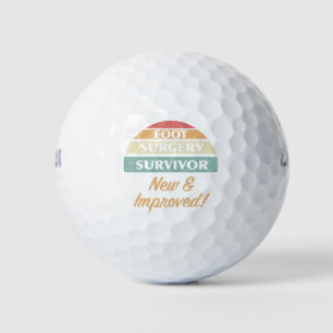 Foot Surgery Survivor Humour Golf Balls