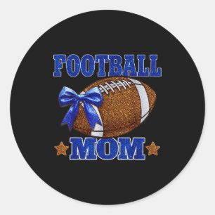 Footbal Mom Football Mama Game Day Football Season Classic Round Sticker