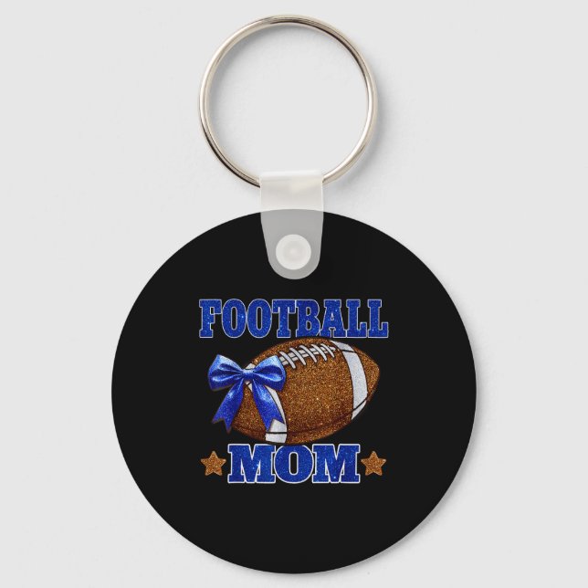 Footbal Mom Football Mama Game Day Football Season Keychain (Front)