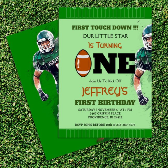 Football 1er anniversaire Invitation (Créateur téléchargé)