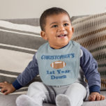 Football 1st Birthday Bib<br><div class="desc">1st year down football boy first birthday</div>