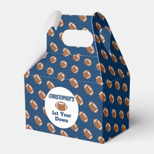 Football 1st Birthday Favor Box