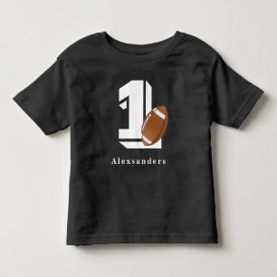 Football 1st Birthday name and age kids boy girl Toddler T-shirt