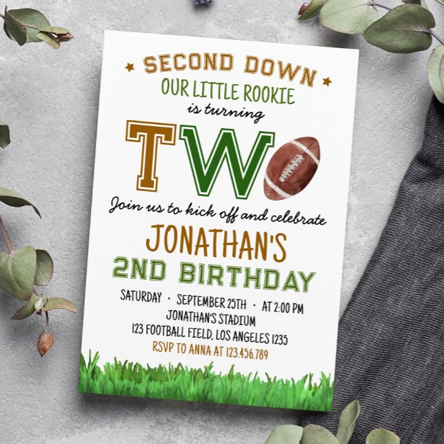 Football 2 Anniversaire Fête Invitation (Créateur téléchargé)