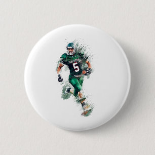 Football 2 Inch Round Button