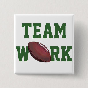 Football 2 Inch Square Button