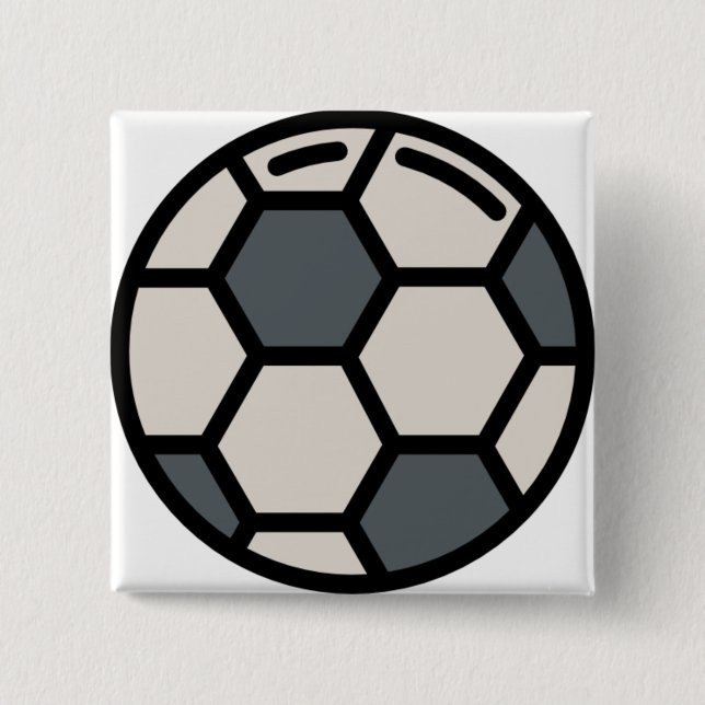 football 2 inch square button (Front)