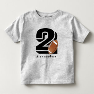 Football 2 years old, 2nd Birthday Cute Sports Fan Toddler T-shirt