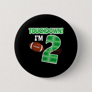 Football 2nd Birthday Party Player Game Lover Team 2 Inch Round Button