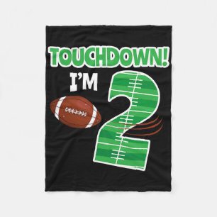 Football 2nd Birthday Party Player Game Lover Team Fleece Blanket