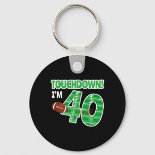 Football 40th Birthday Party Player Game Lover Tea Keychain